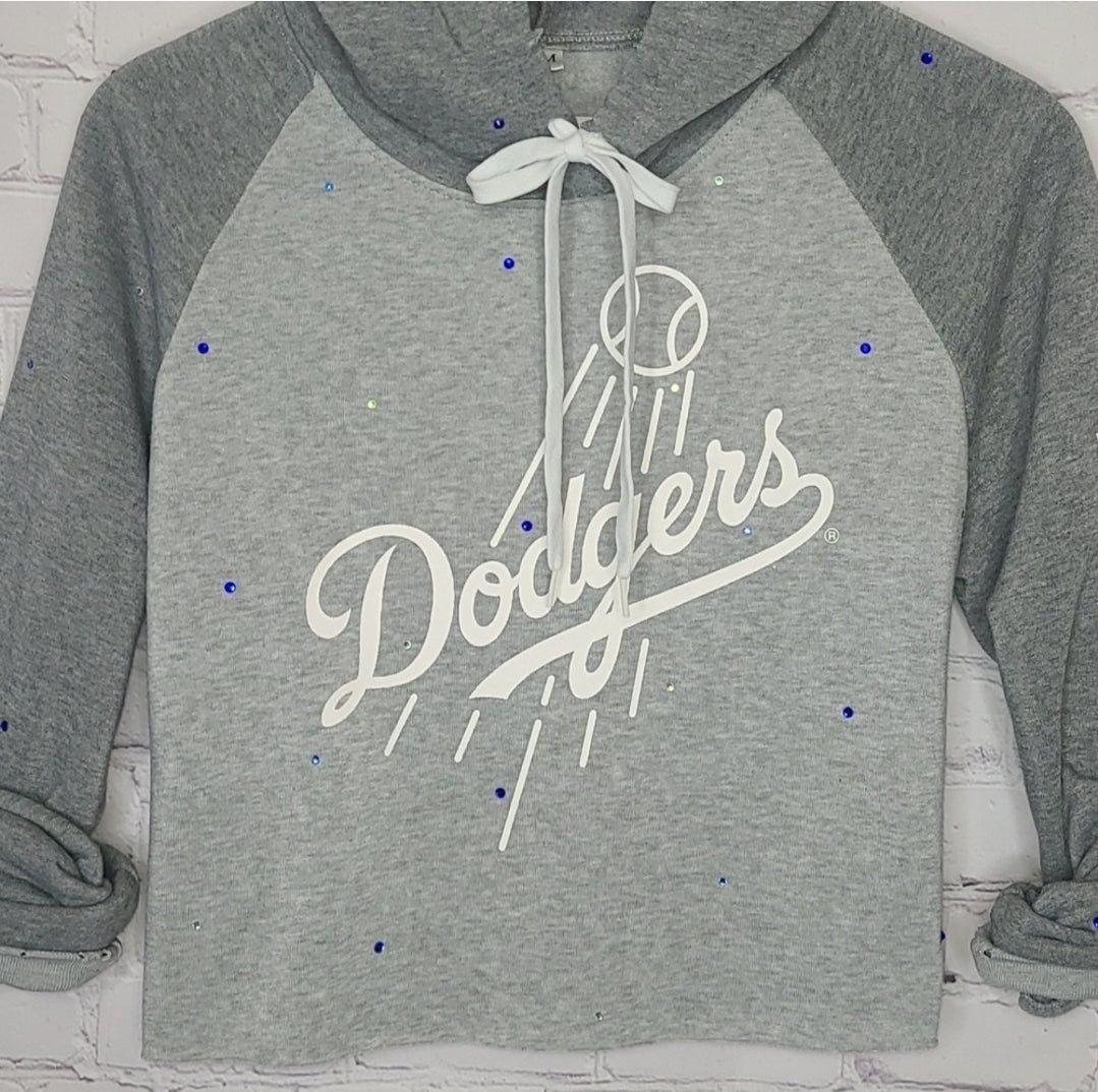 Los Angeles Dodgers Crop Hoodie