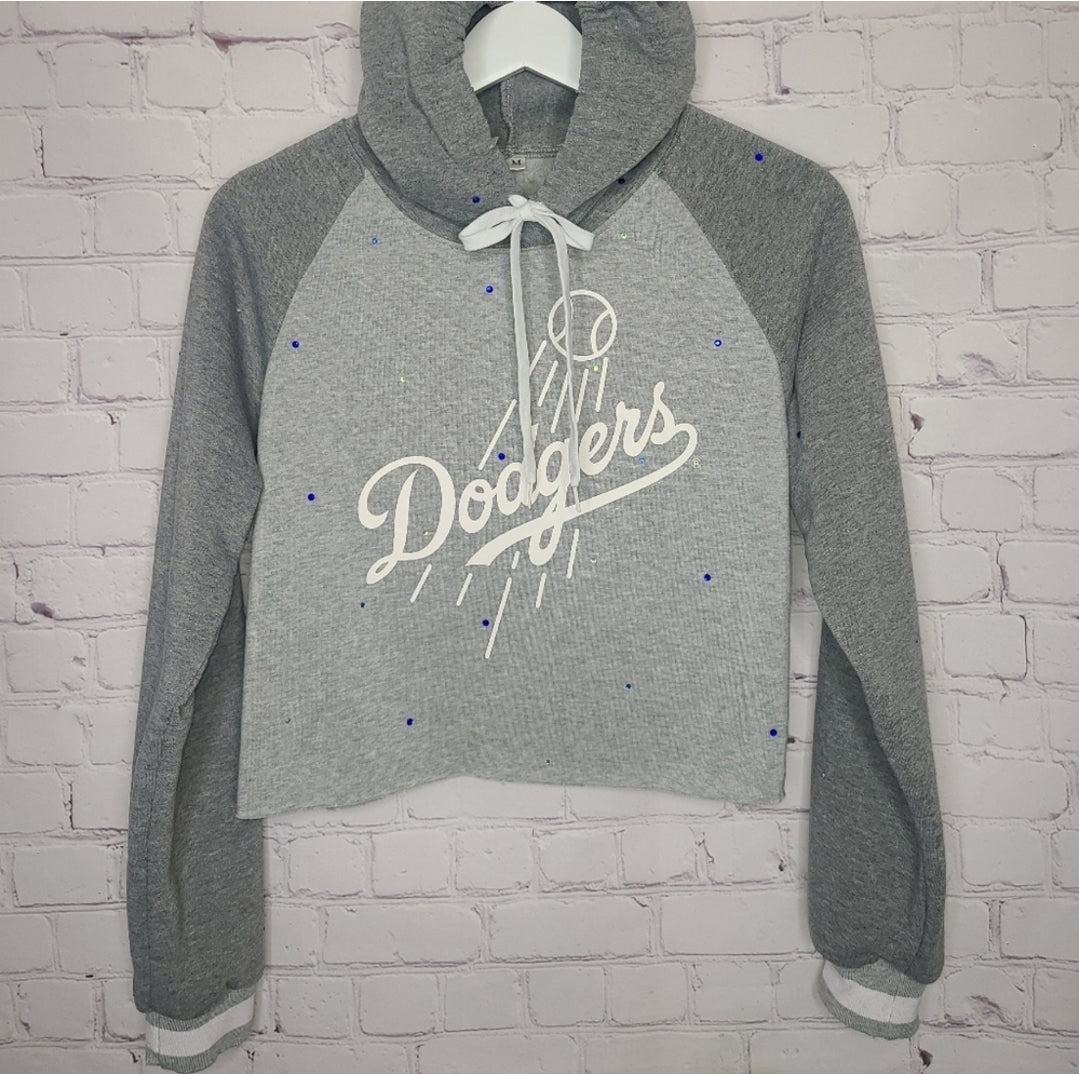 Los Angeles Dodgers Crop Hoodie