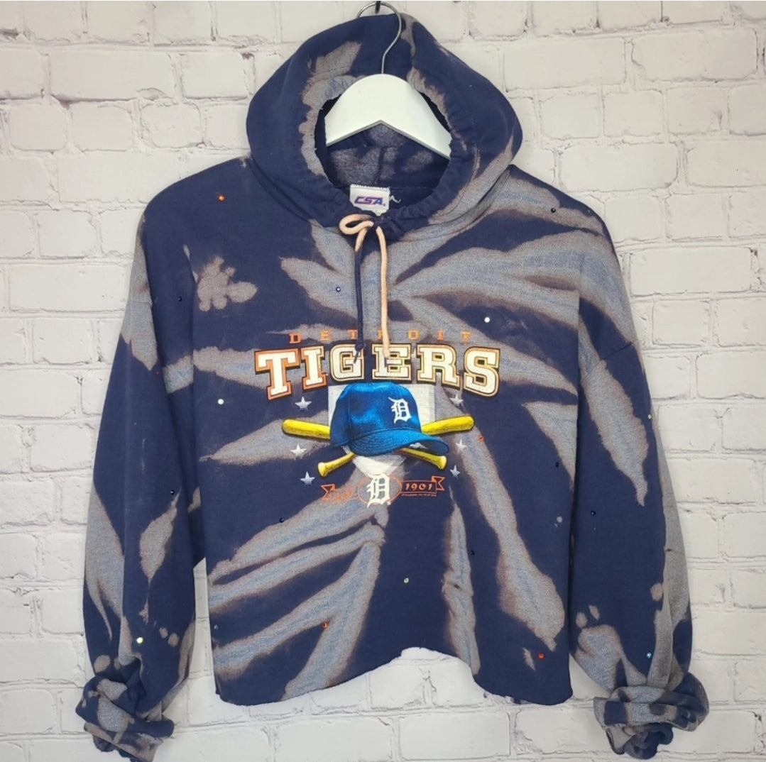 Detroit Tigers Crop Hoodie