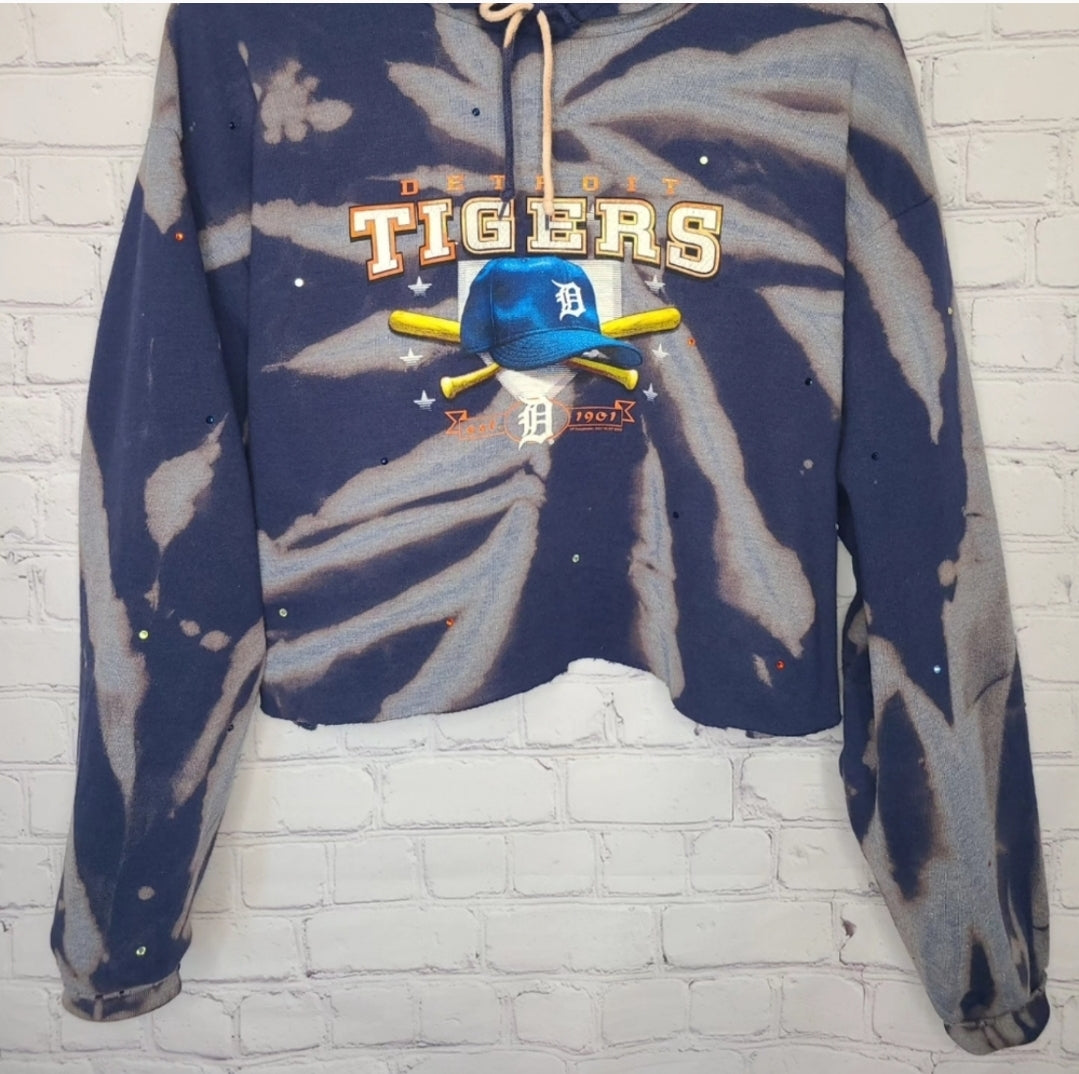 Detroit Tigers Crop Hoodie