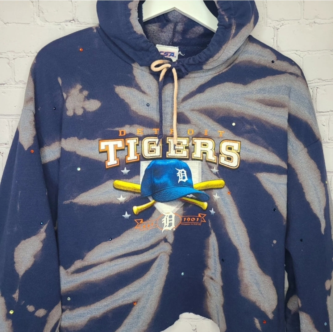 Detroit Tigers Crop Hoodie