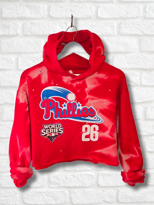 Philadelphia Phillies Crop Hoodie- S/M