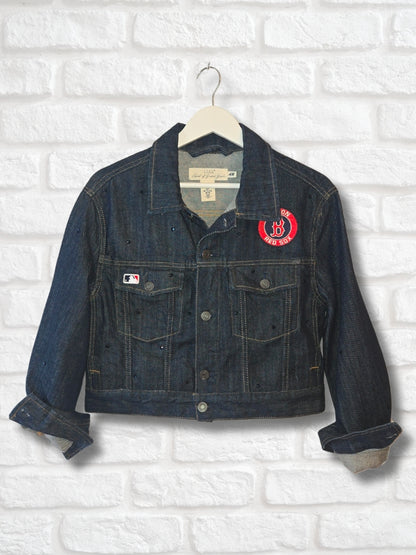 Boston Red Sox Crop Denim Jacket