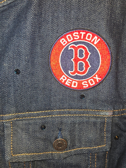 Boston Red Sox Crop Denim Jacket