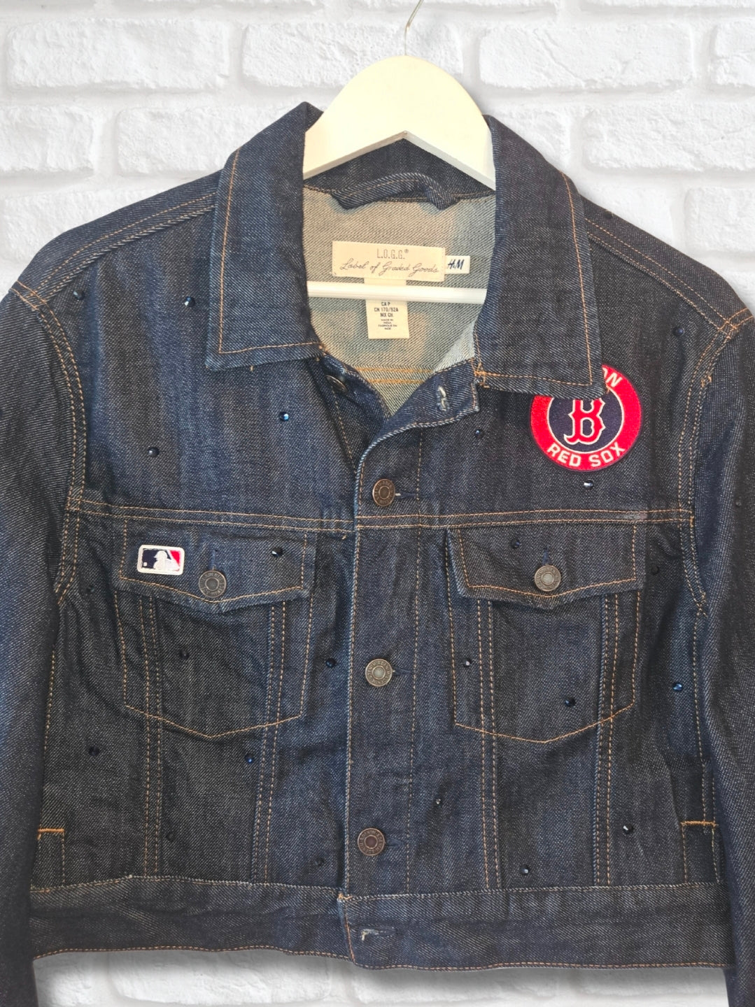 Boston Red Sox Crop Denim Jacket