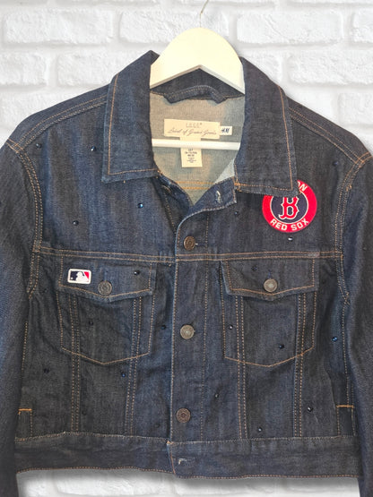 Boston Red Sox Crop Denim Jacket