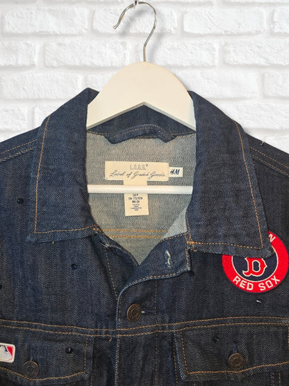 Boston Red Sox Crop Denim Jacket