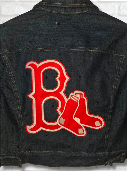 Boston Red Sox Crop Denim Jacket