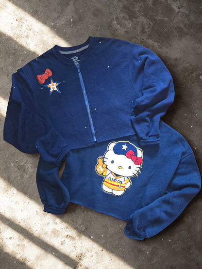 Astros HK Crop Zip-Up Sweatshirt