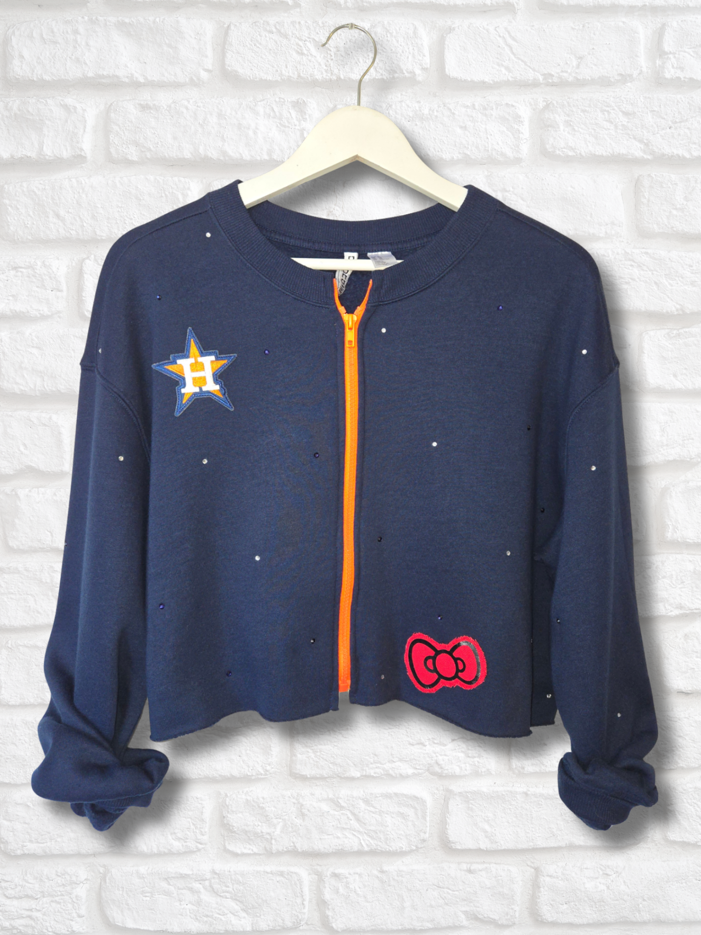 Astros HK Crop Zip-Up Sweatshirt