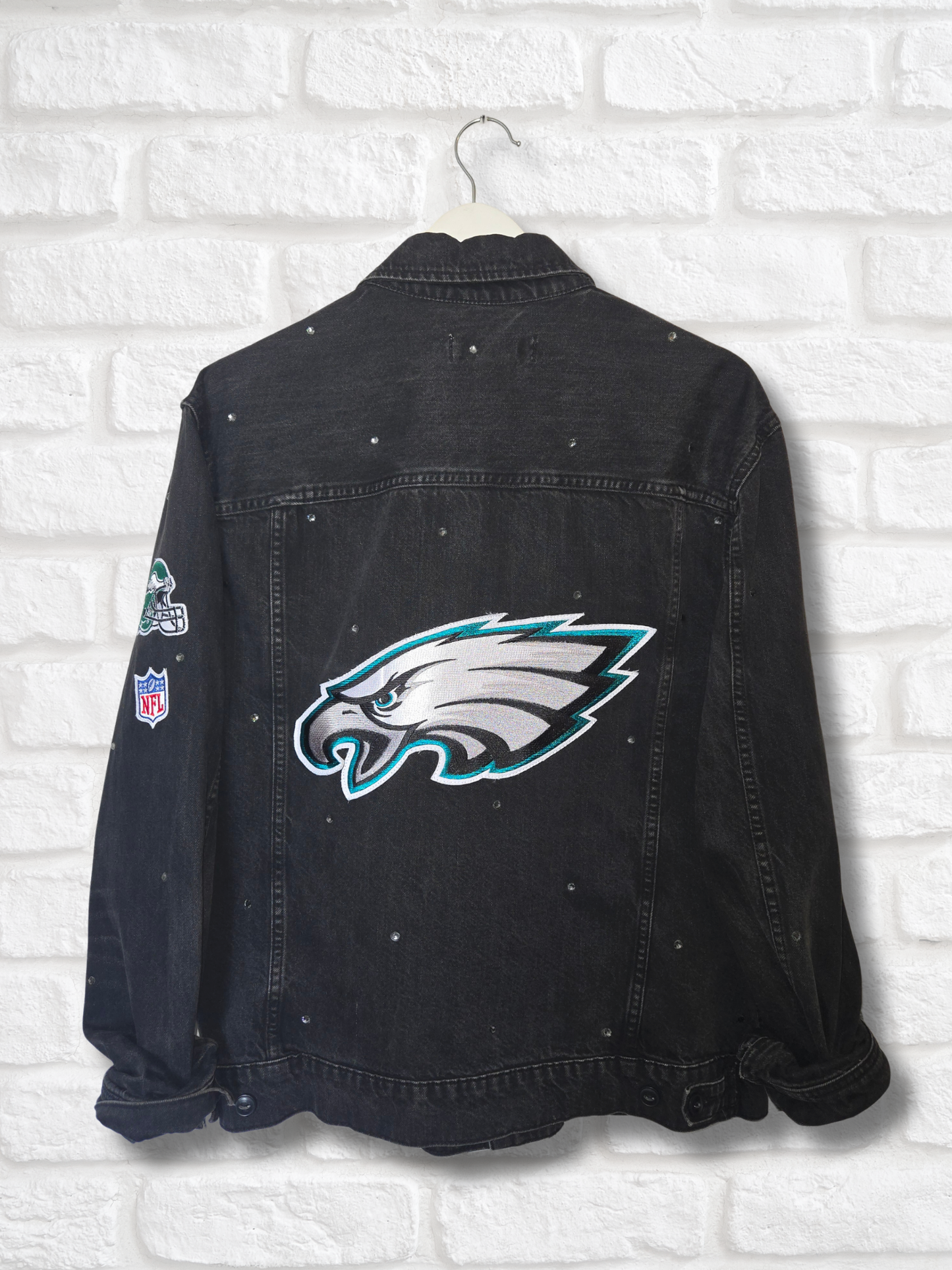 Philadelphia Eagles Oversized Denim Jacket - XL