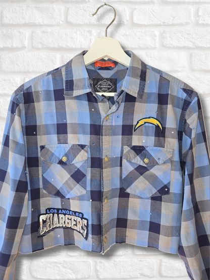Los Angeles Chargers Crop Flannel
