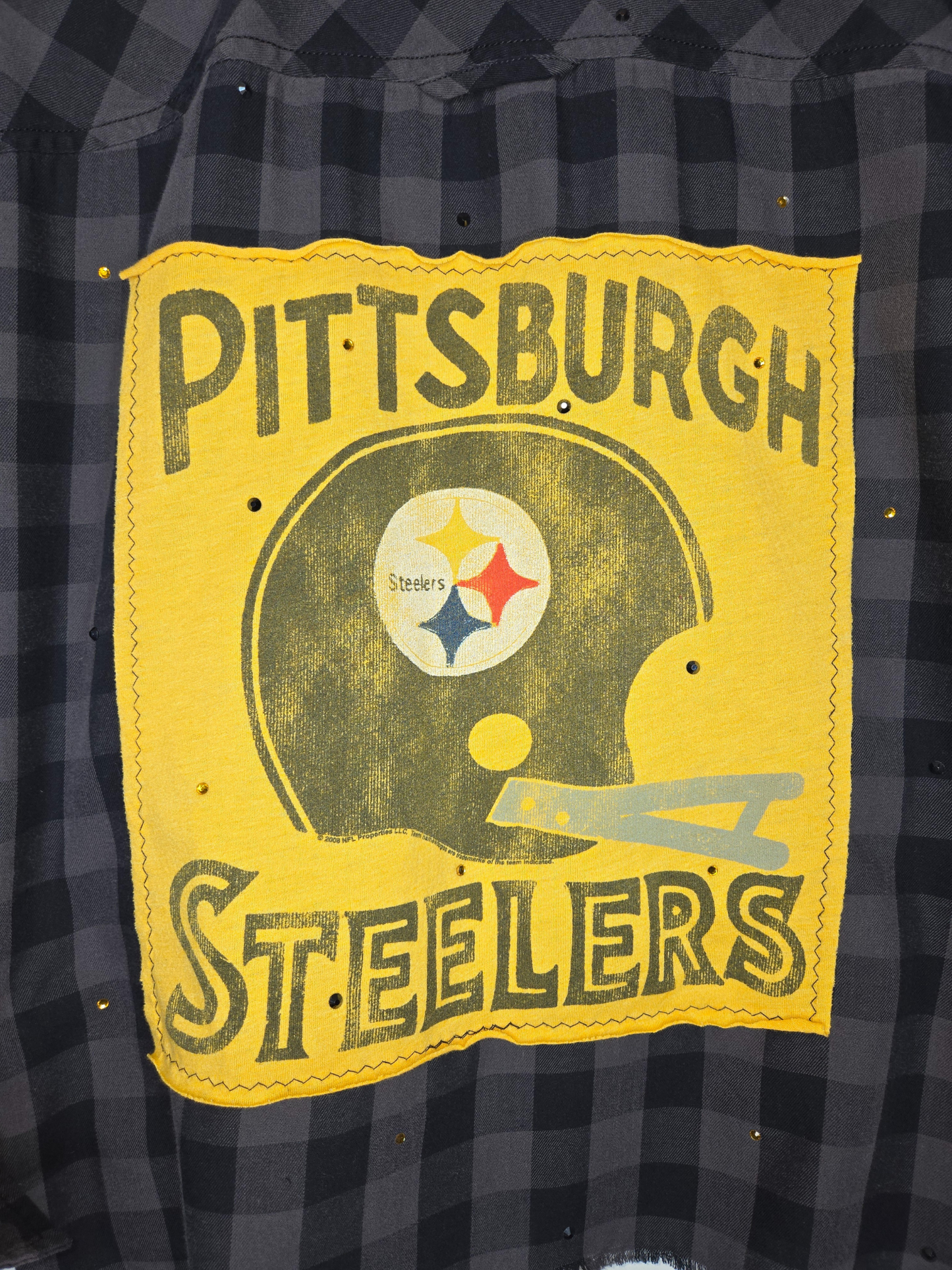 Pittsburgh Steelers Crop Flannel