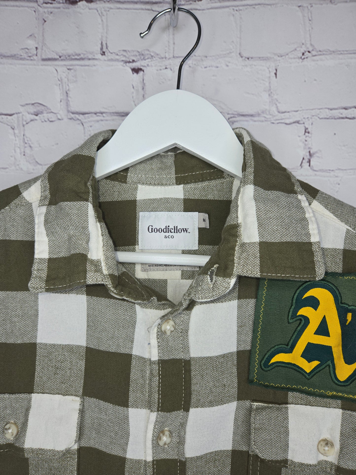 Oakland Athletics Crop Flannel