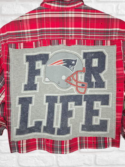 New England Patriots Crop Flannel