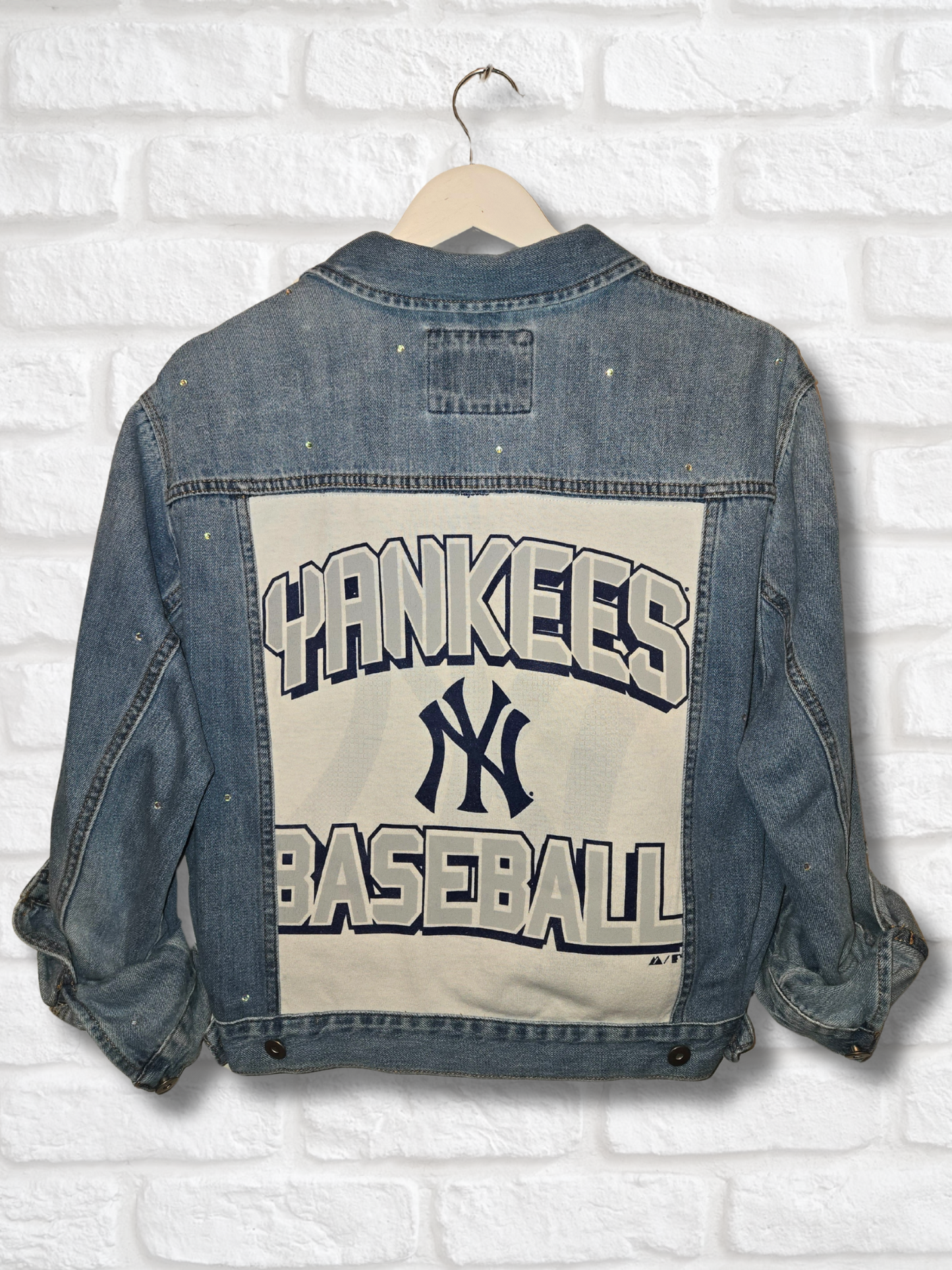 New York Yankees Rhinestone Crop Jacket