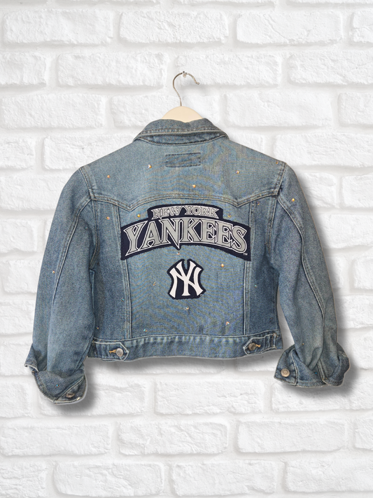 New York Yankees Denim Crop Jacket