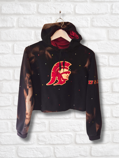 USC Trojans Crop Hoodie