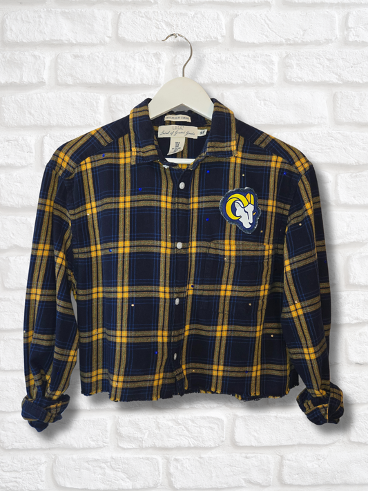 Los Angeles Rams Crop Flannel