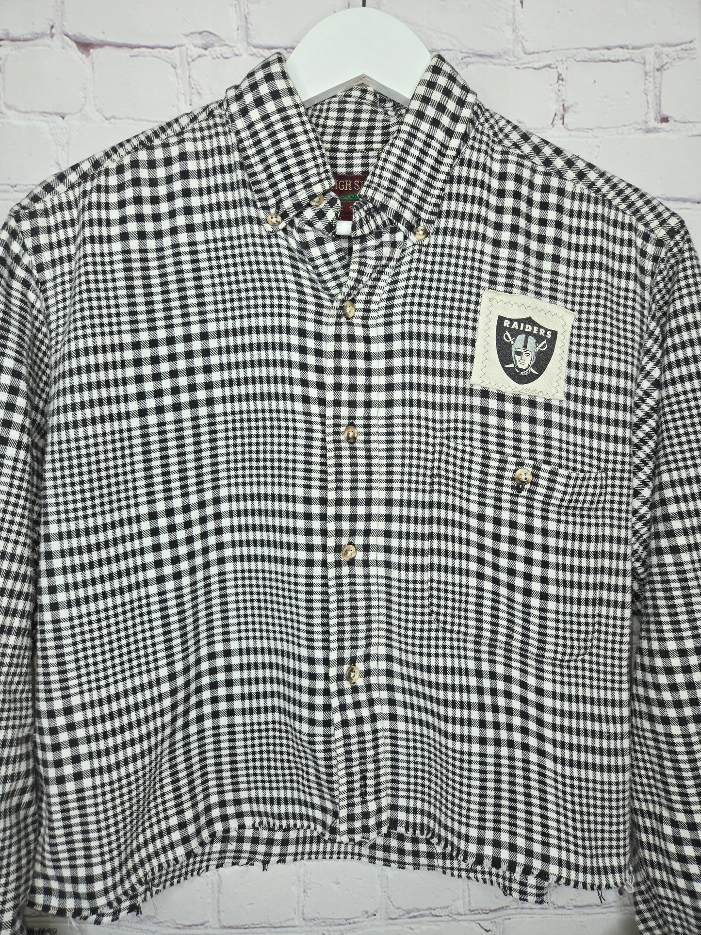 Las Vegas Raiders Crop Flannel