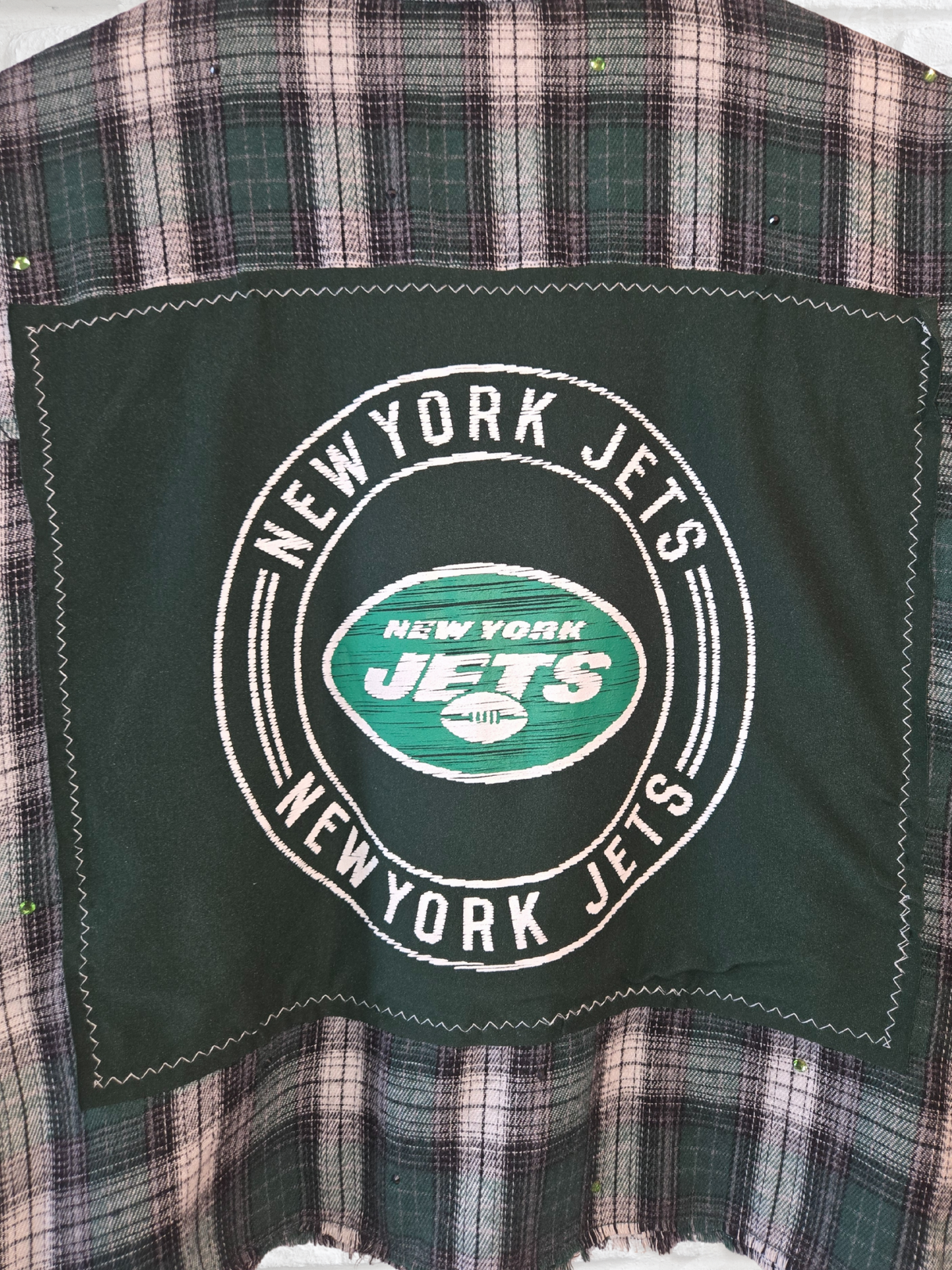 New York Jets Crop Flannel