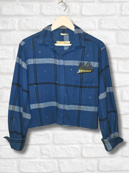 UCLA Bruins Rhinestone Crop Flannel
