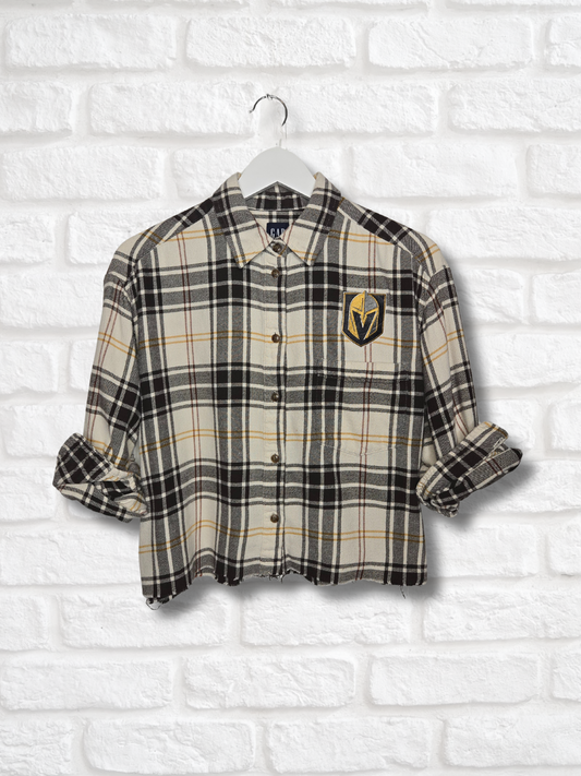 Vegas Golden Knights Crop Flannel