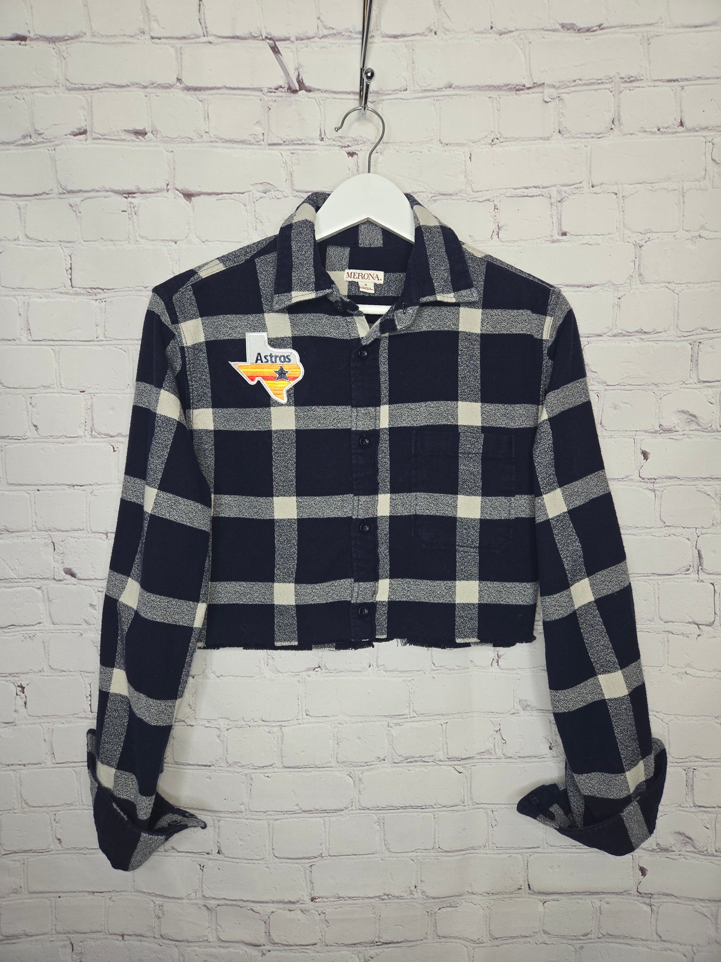 Houston Astros Crop Flannel