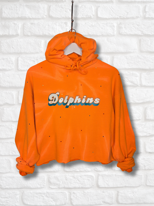 Miami Dolphins Crop Hoodie