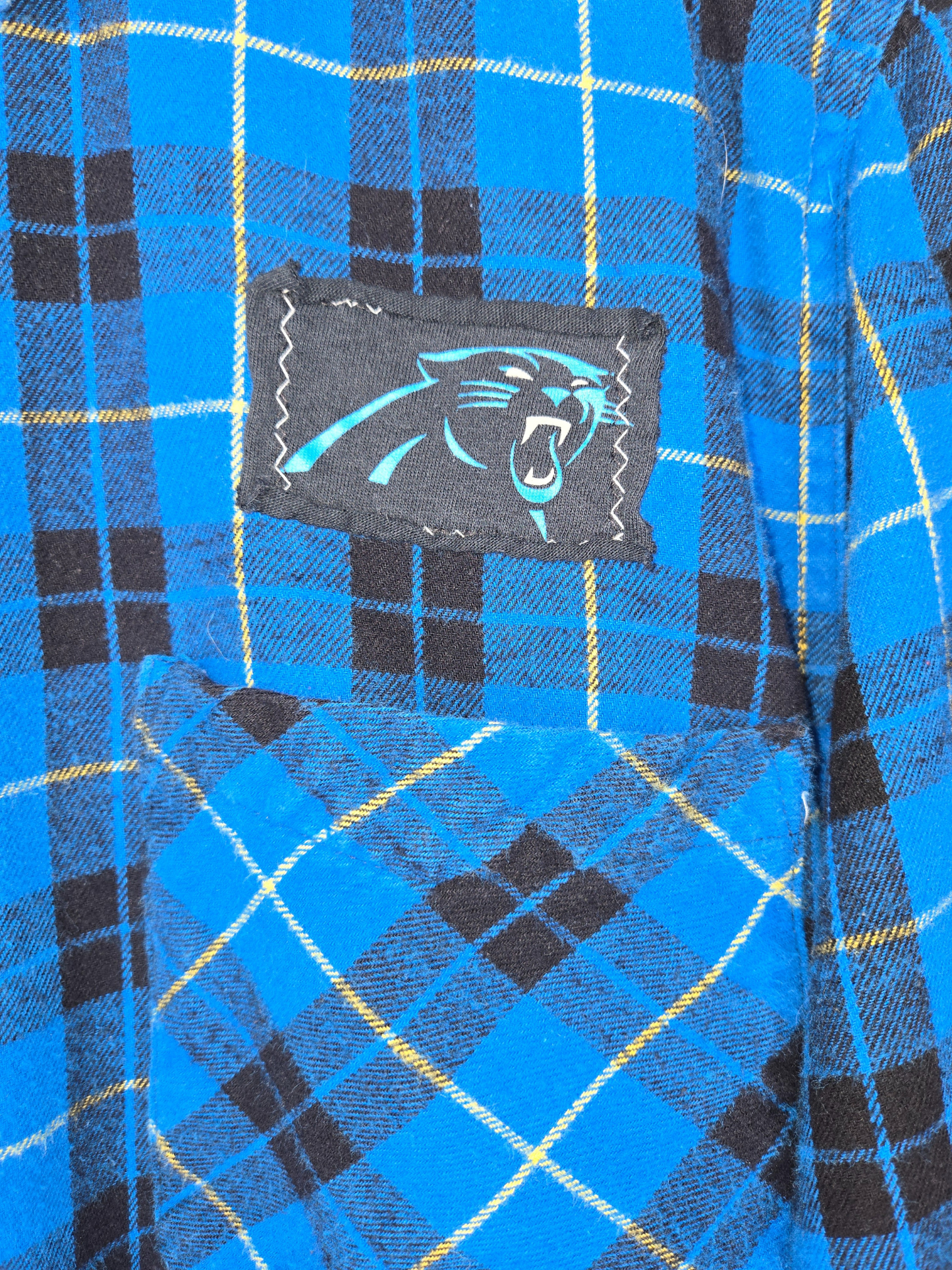 Carolina Panthers Crop Flannel