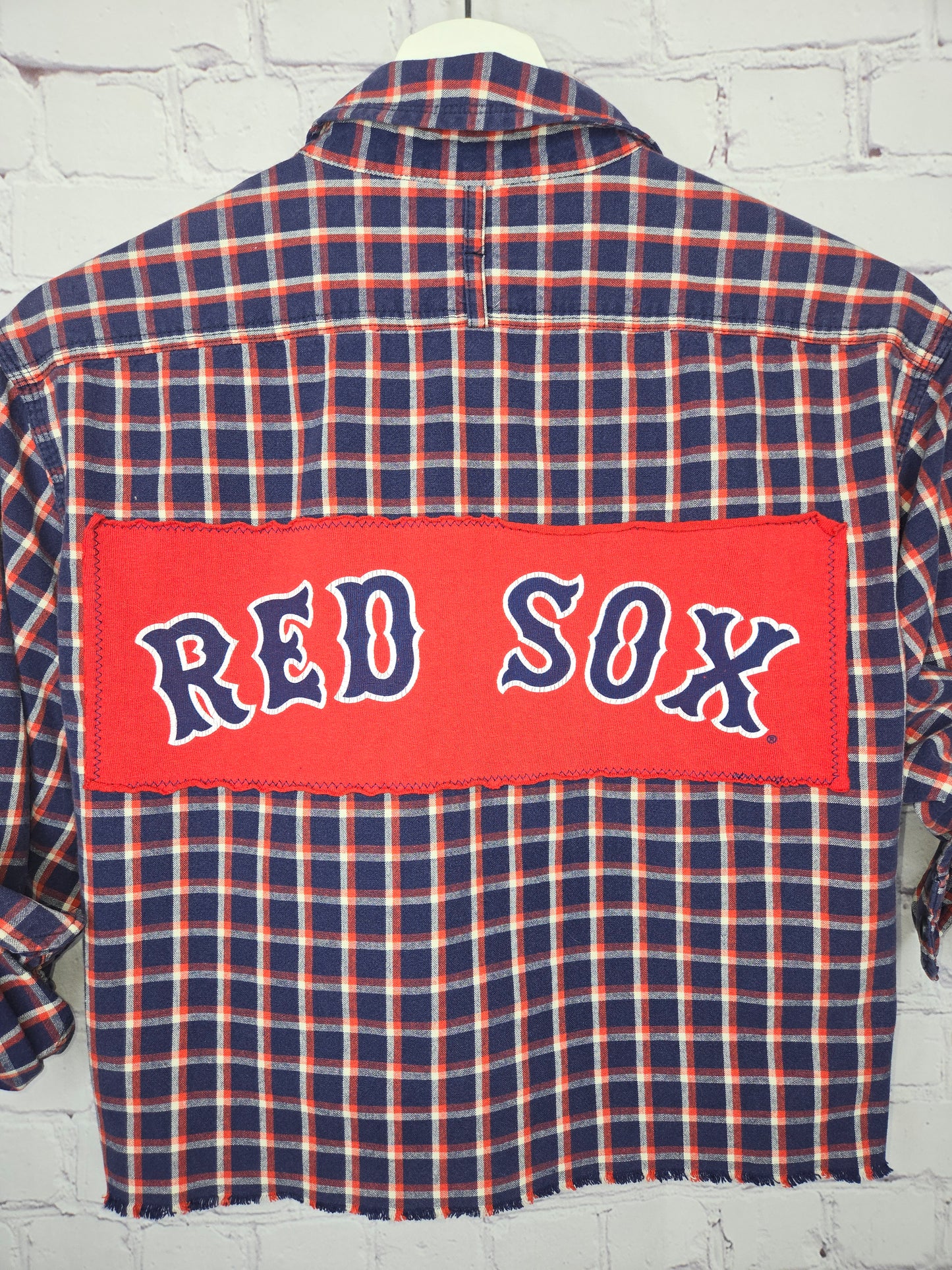 Boston Red Sox Crop Flannel