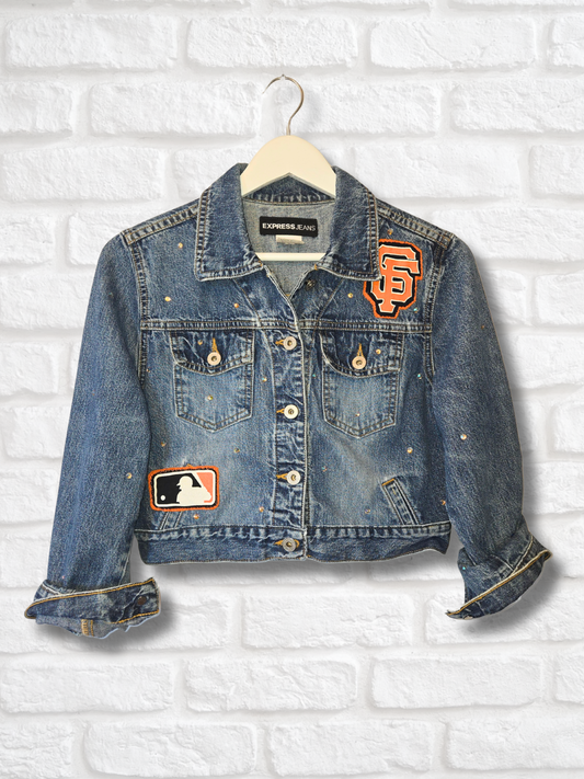 San Francisco Giants Crop Denim Jacket