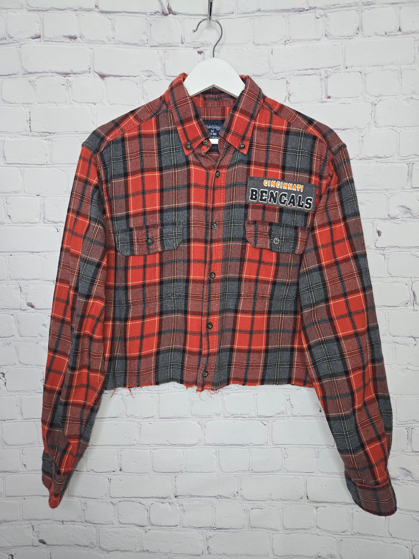 Cincinnati Bengals Crop Flannel