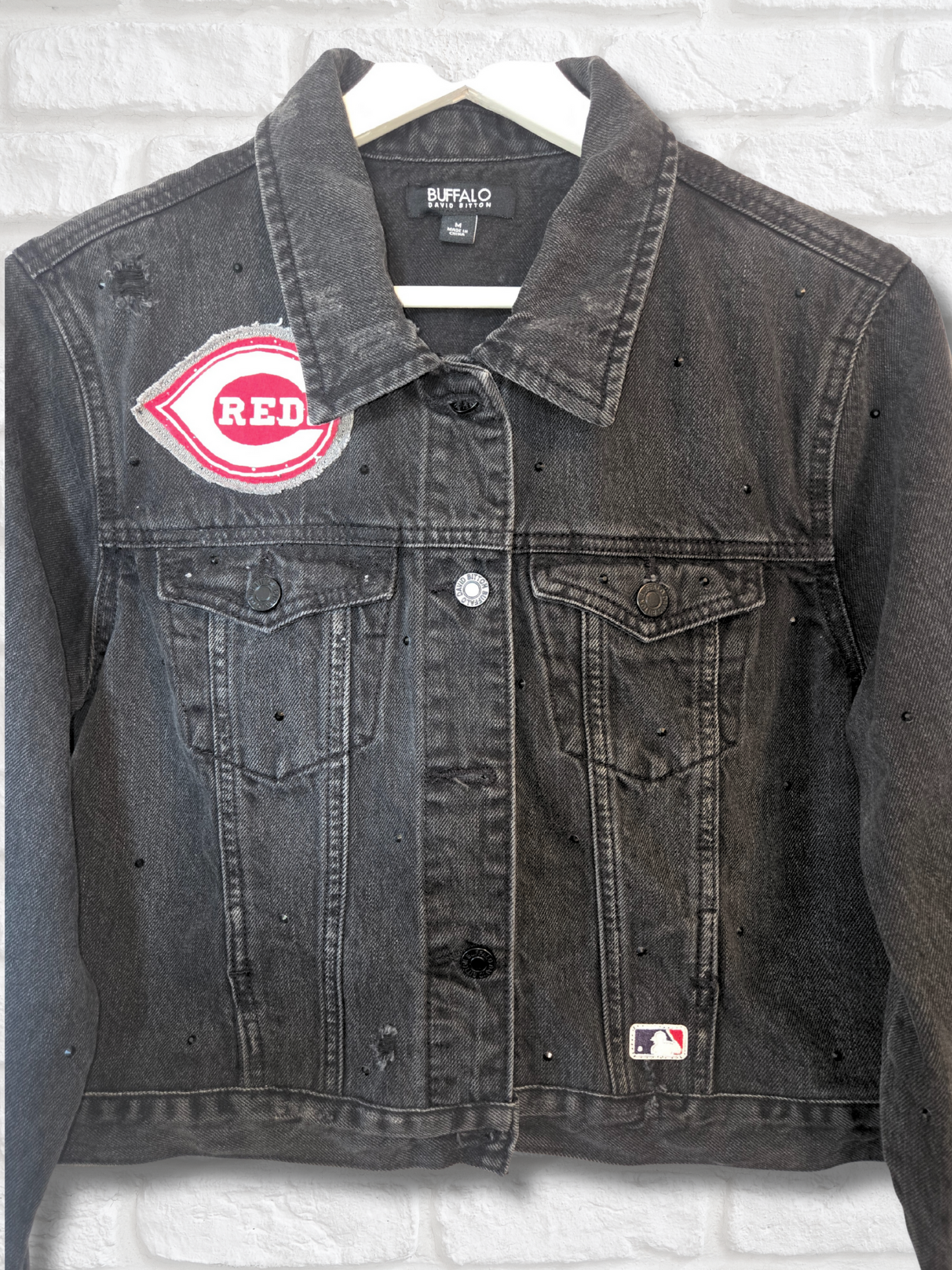 Cincinnati Reds Crop Rhinestone Jacket