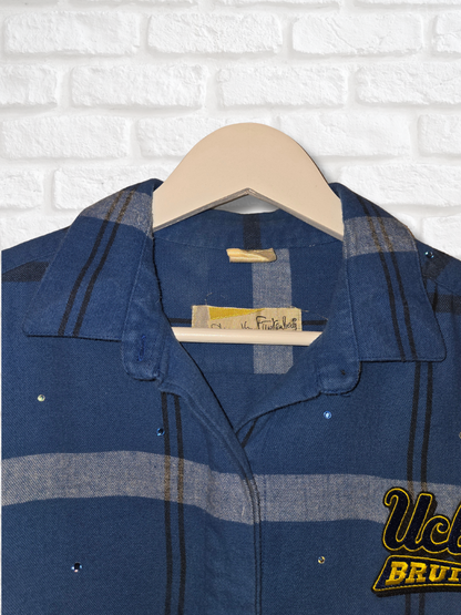 UCLA Bruins Rhinestone Crop Flannel