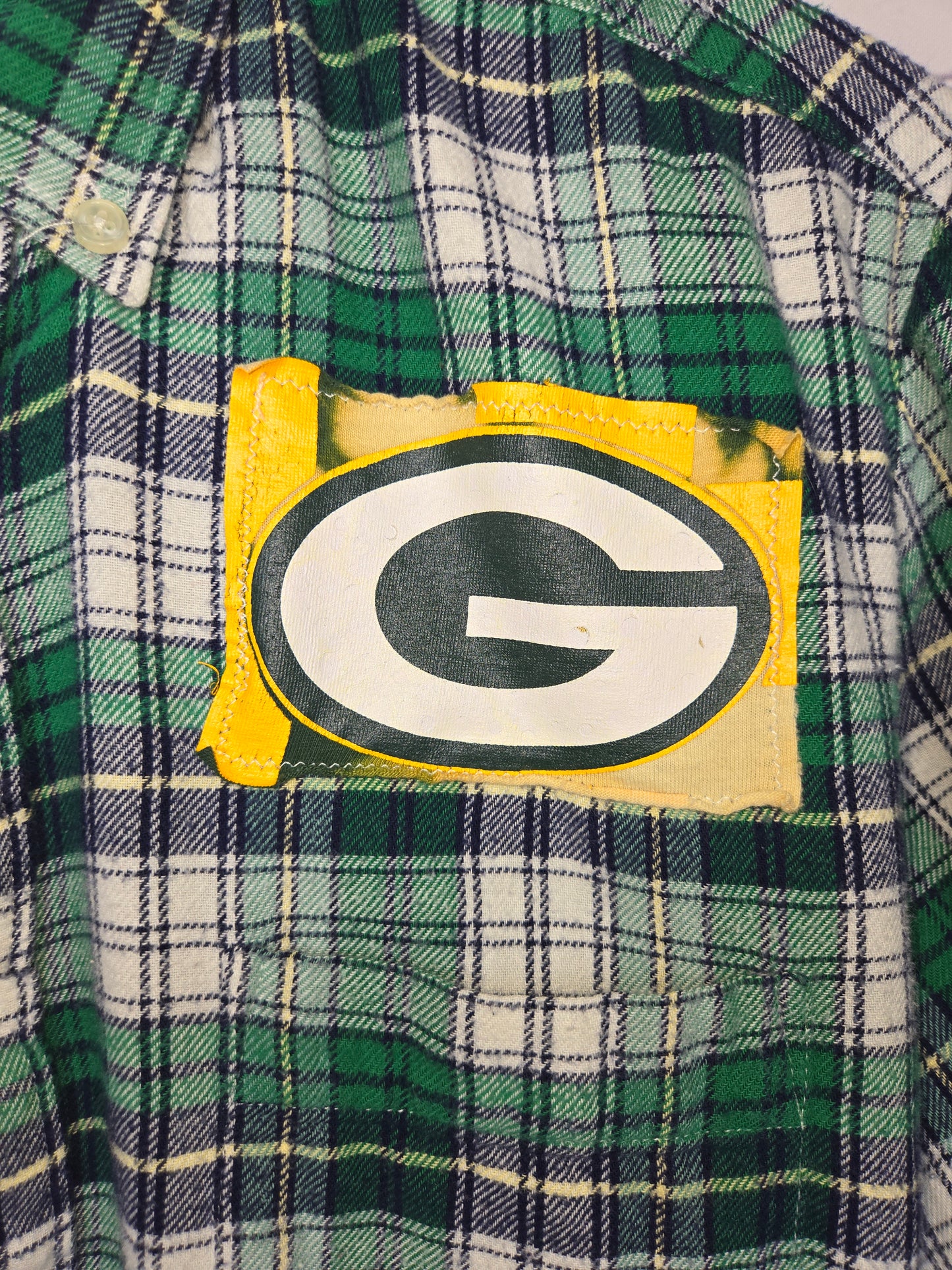 Green Bay Packers Crop Flannel