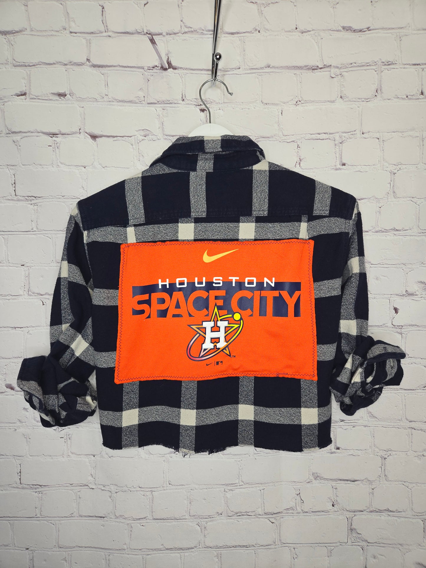 Houston Astros Crop Flannel