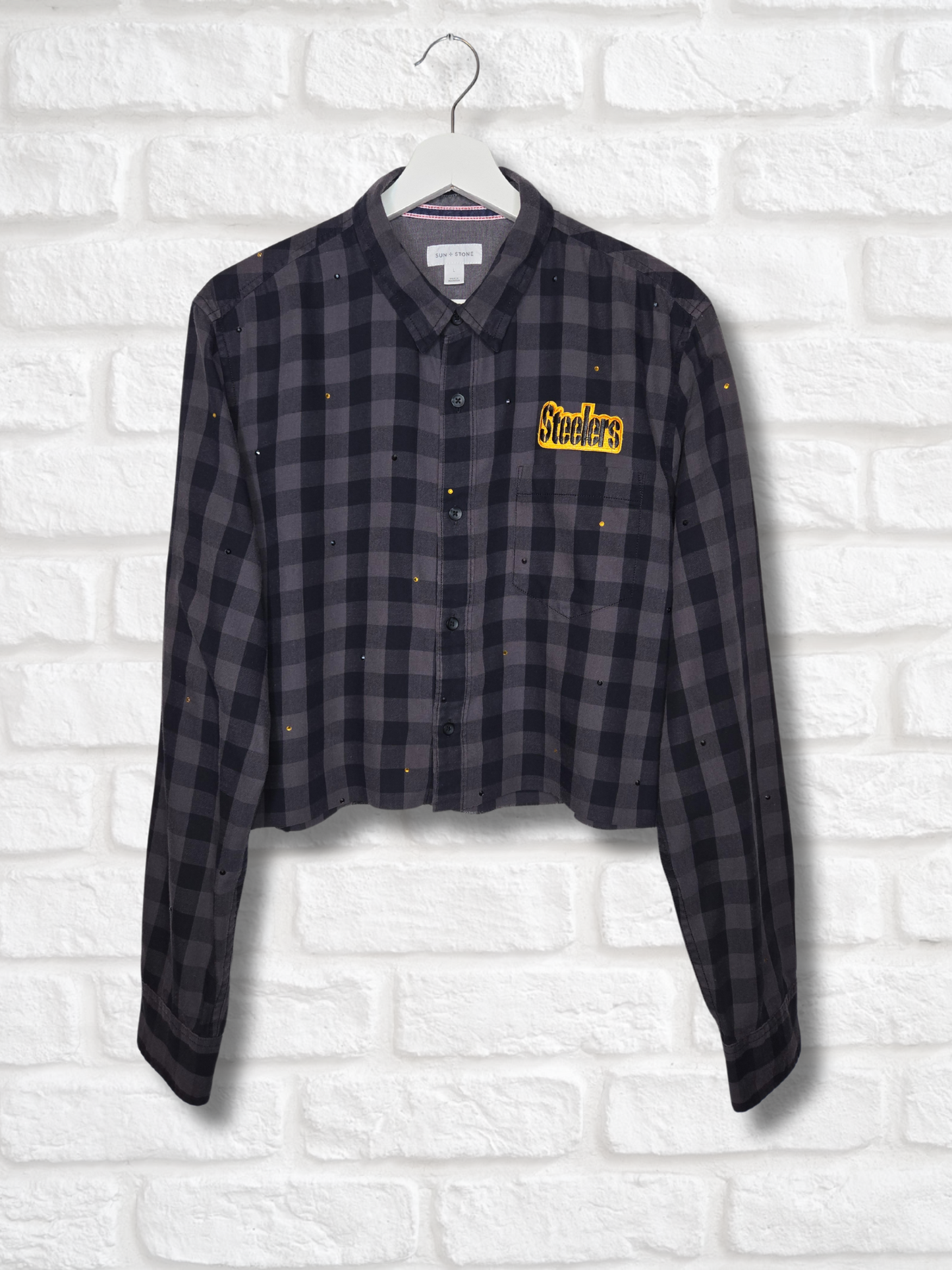 Pittsburgh Steelers Crop Flannel