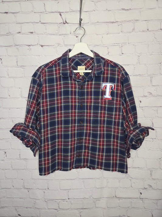 Texas Rangers Crop Flannel