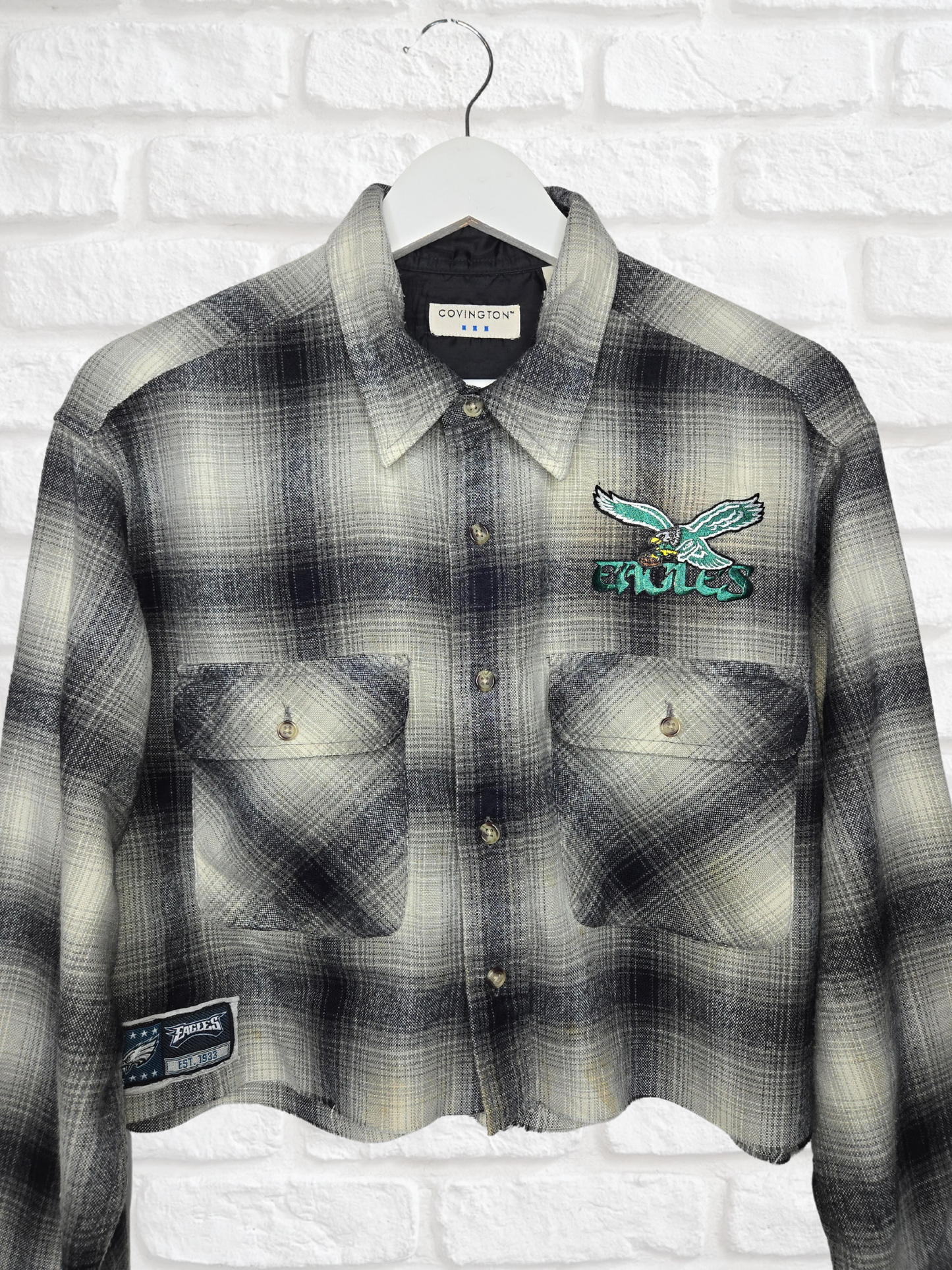 Philadelphia Eagles Crop Flannel