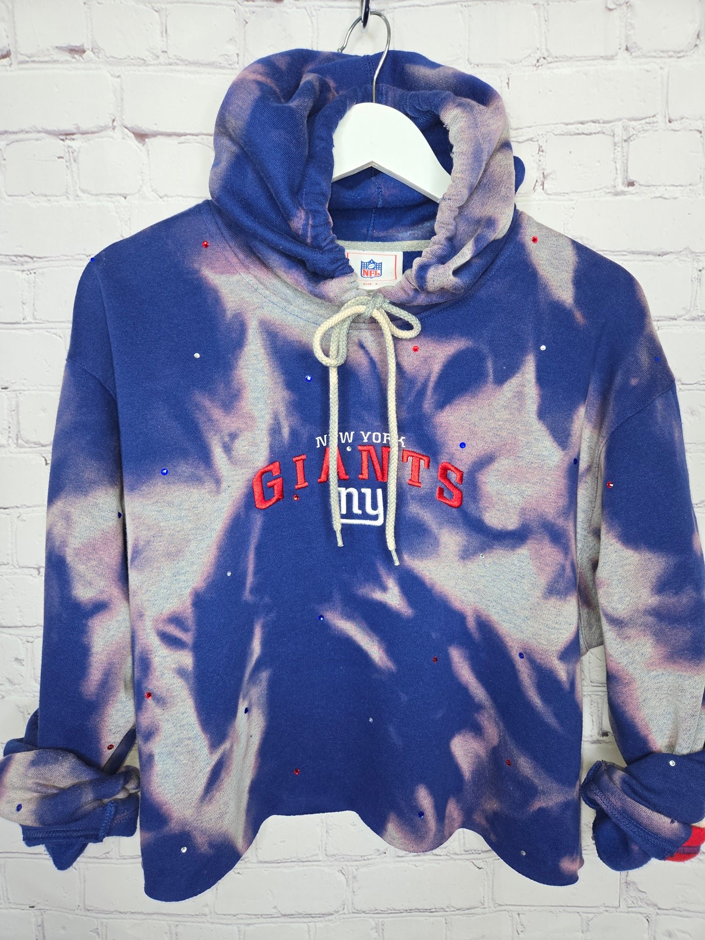 New York Giants Crop Hoodie