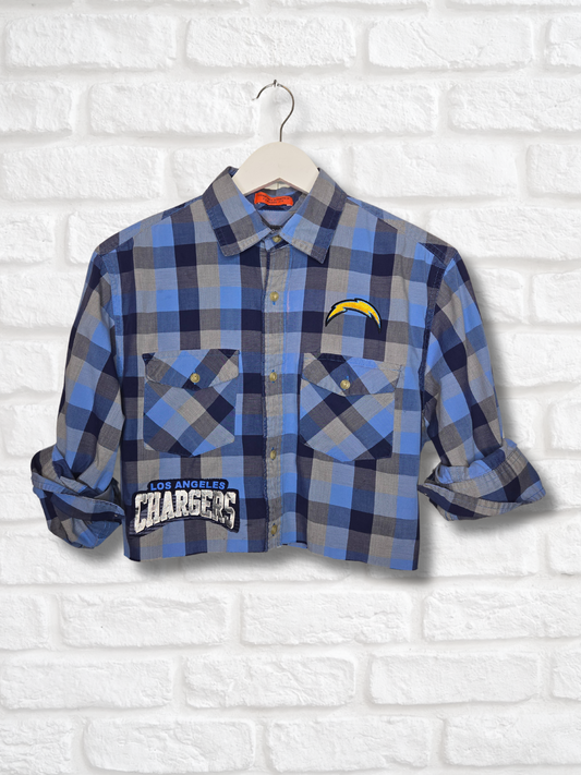 Los Angeles Chargers Crop Flannel