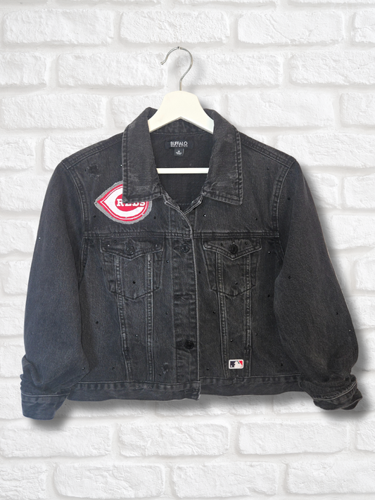 Cincinnati Reds Crop Rhinestone Jacket