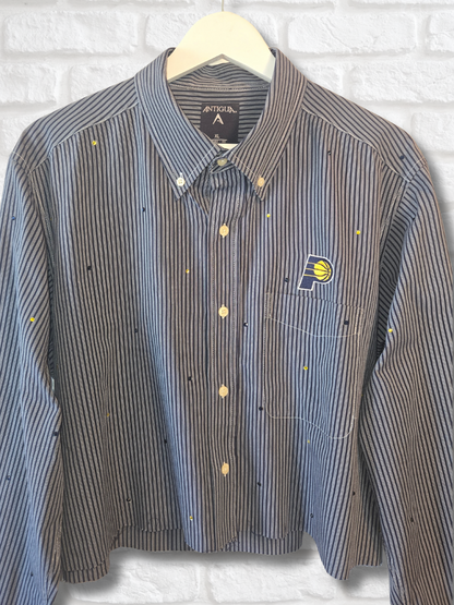Indiana Pacers Crop Flannel