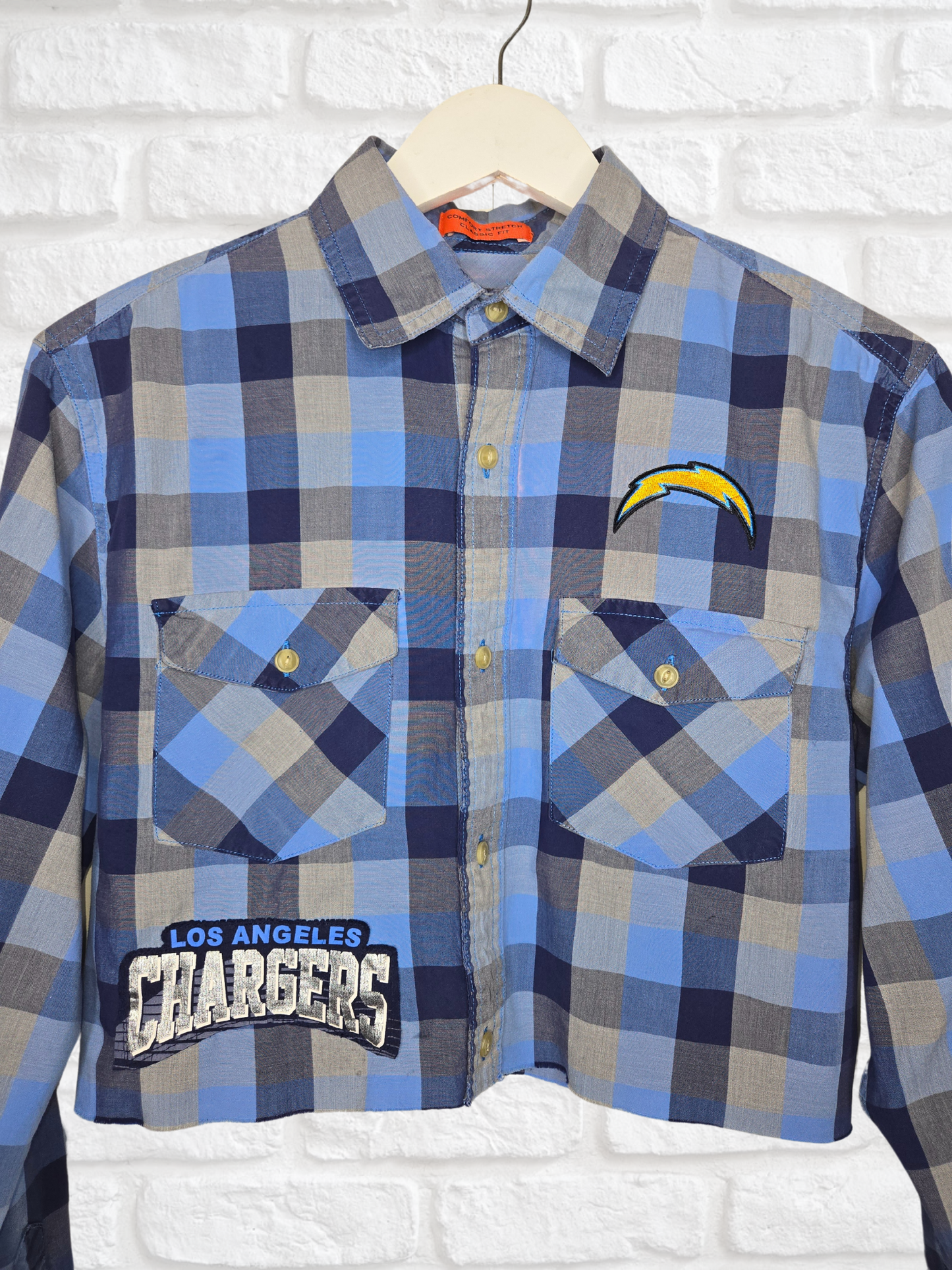 Los Angeles Chargers Crop Flannel