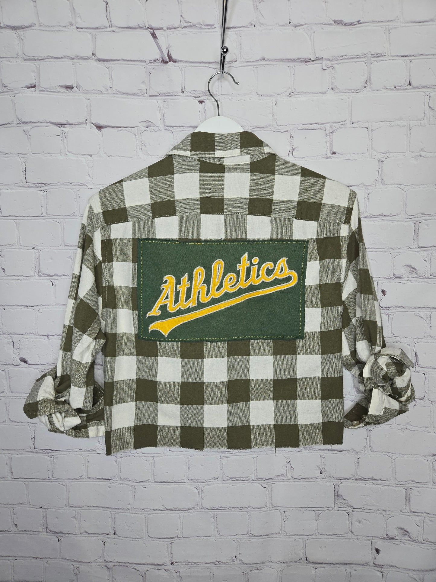 Oakland Athletics Crop Flannel