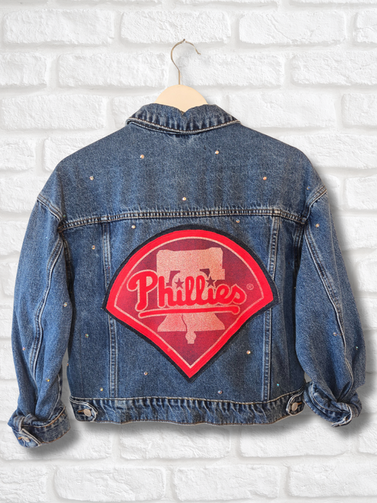 Philadelphia Phillies Crop Denim Jacket