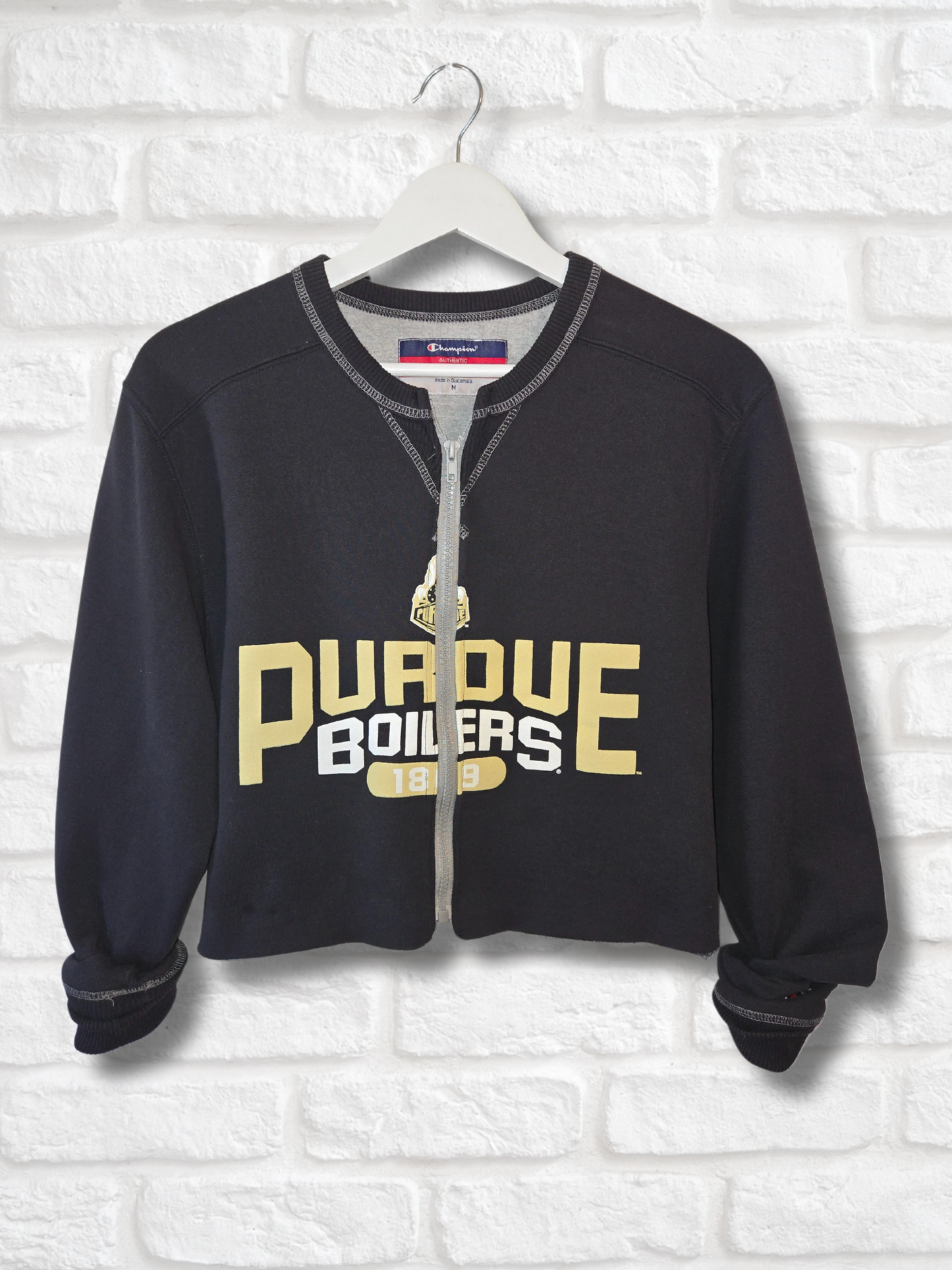 Purdue Boilermakers Crop Zip-Up Sweatshirt