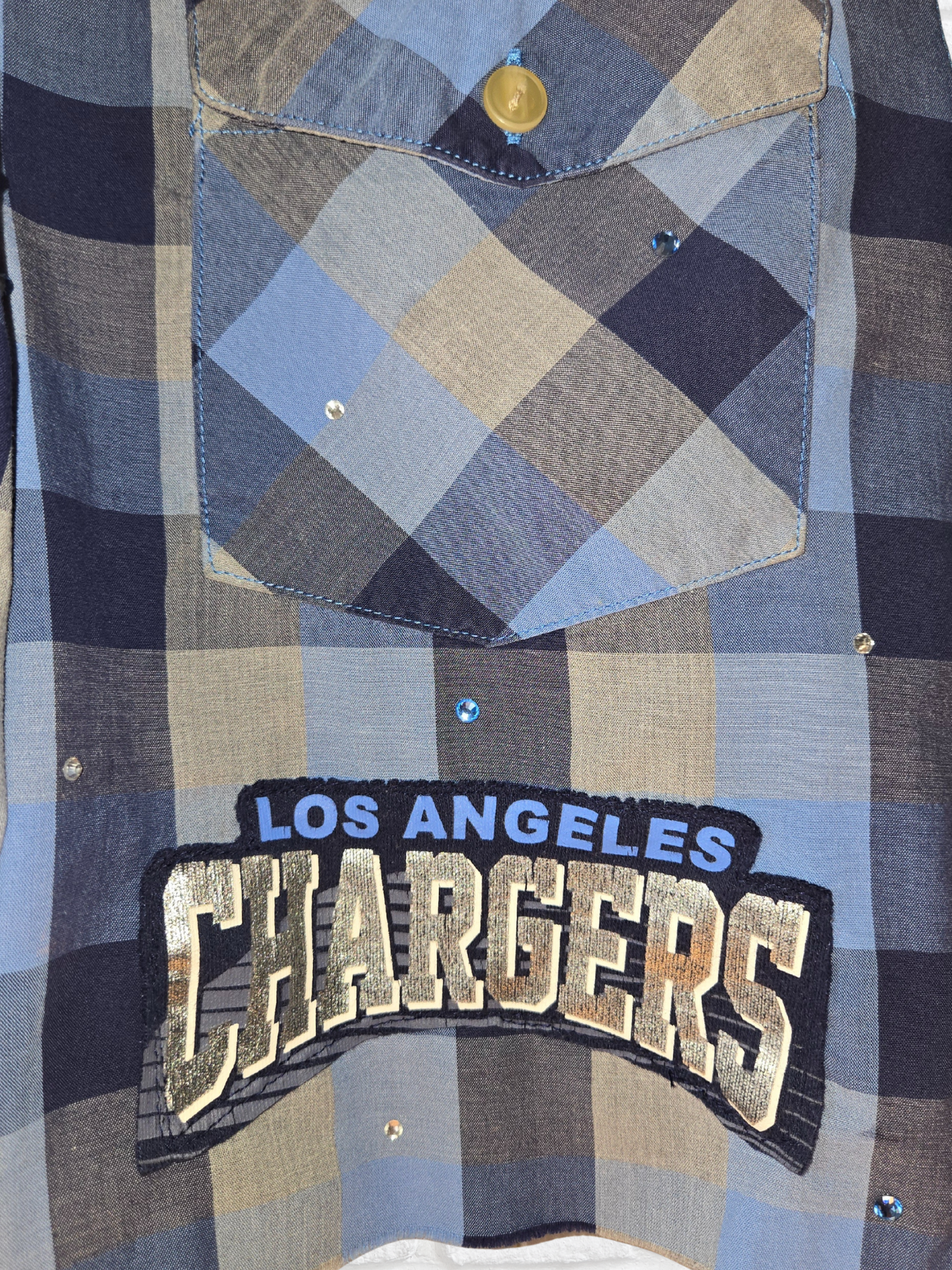 Los Angeles Chargers Crop Flannel