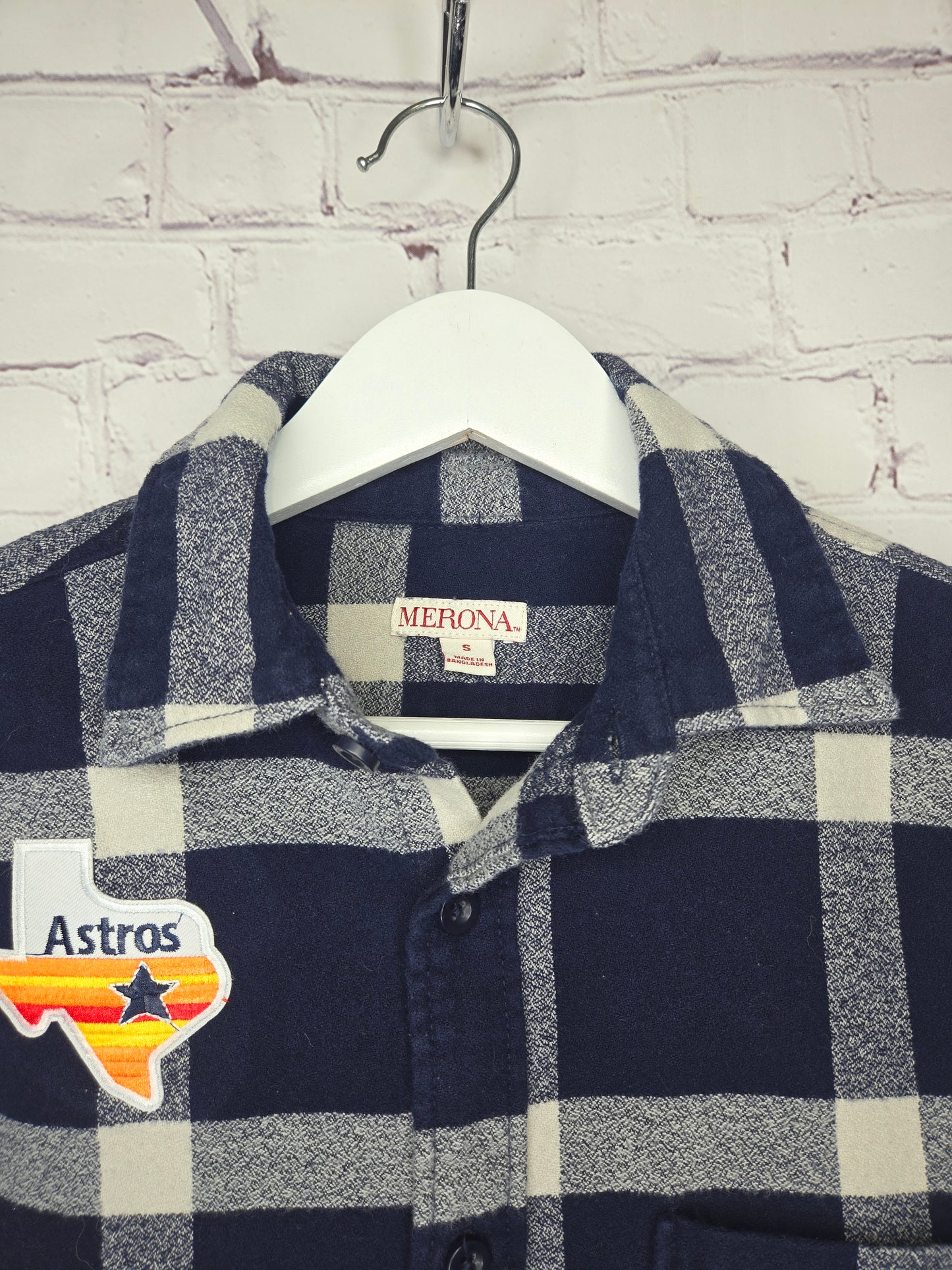 Houston Astros Crop Flannel